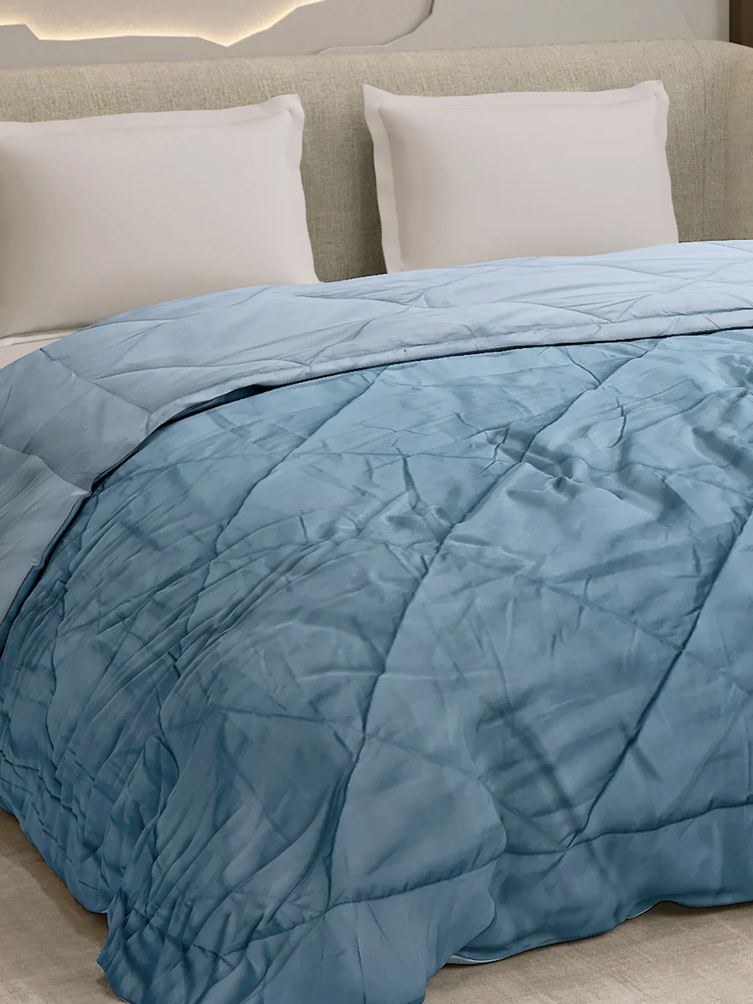 Solid Double Bed 3 Ply Comforter for AC Room - (Melange) - Image 6