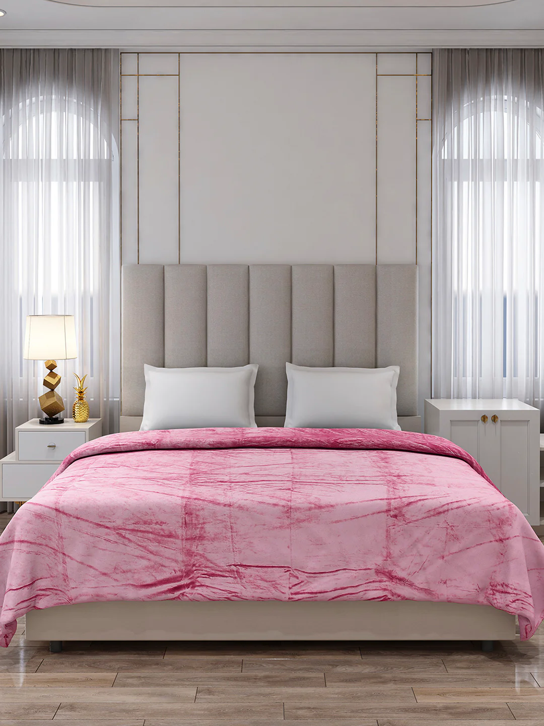 Solid Double Bed 300 GSM Blanket for AC Room - (Fusion) - Image 3