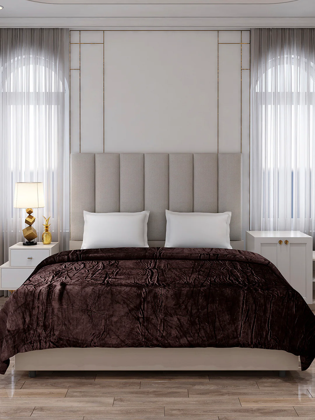 Solid Double Bed 300 GSM Blanket for AC Room - (Fusion) - Image 3