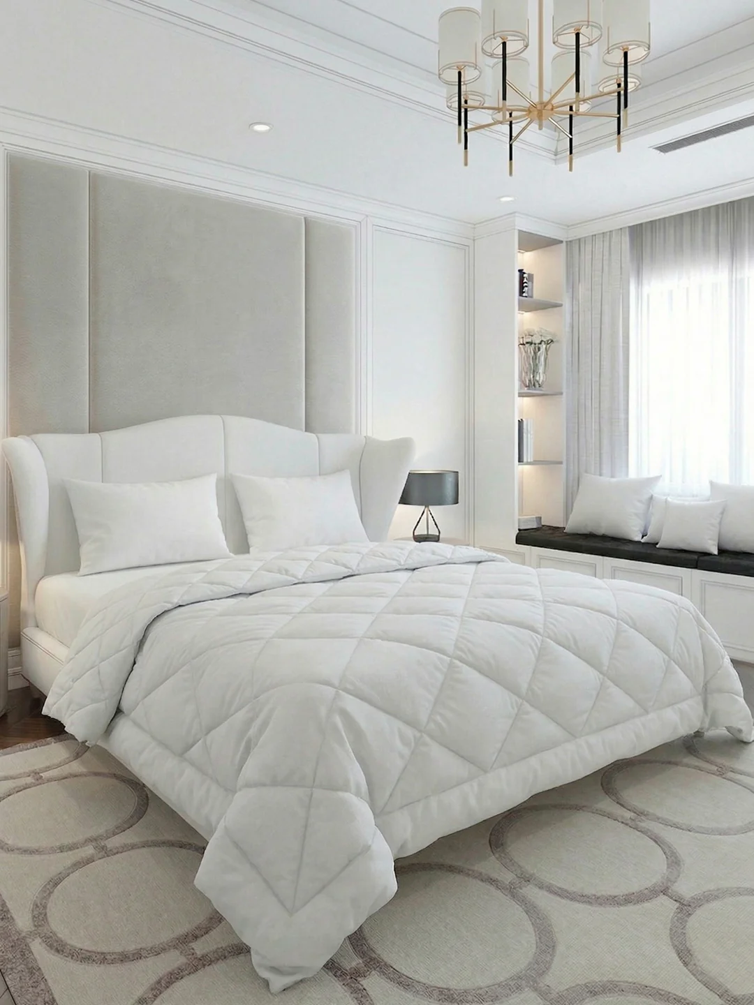 Solid King Size 3 Ply 130 GSM Comforter Hotel Essential Collection Weight 2.42 kg - Image 2