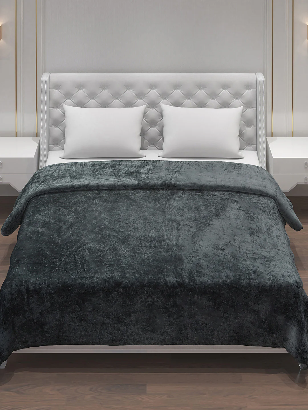 Solid Polyester Double Bed Blanket for AC Room - Image 2