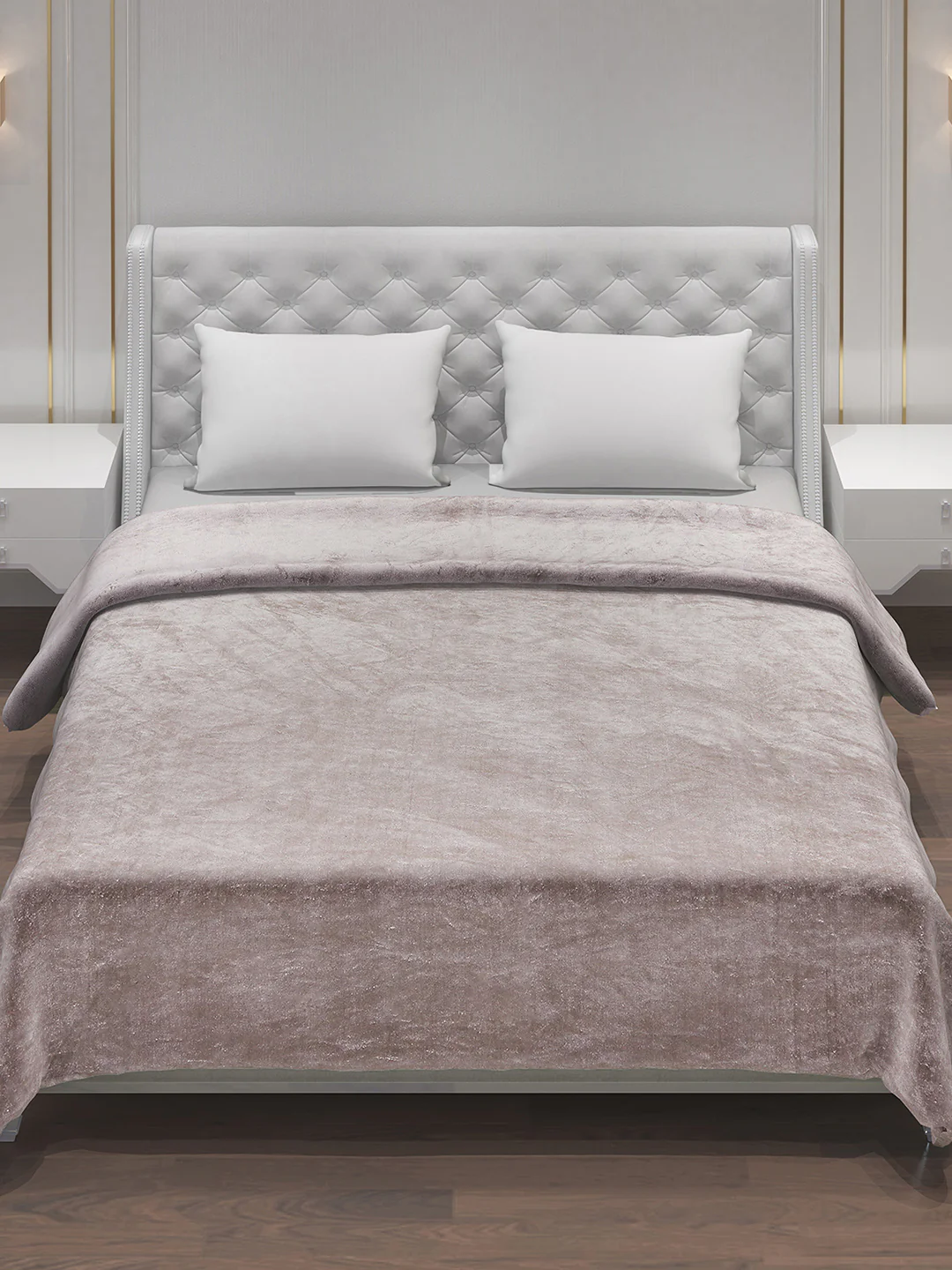 Solid Polyester Double Bed Blanket for AC Room - Image 2