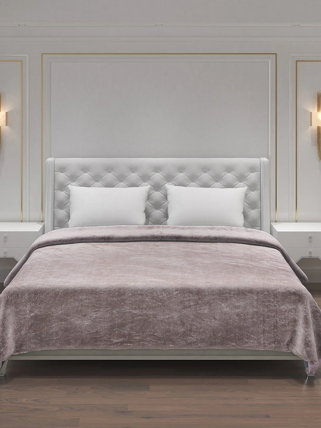 Solid Polyester Double Bed Blanket for AC Room - Image 3