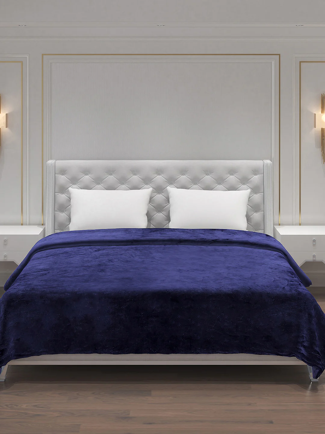 Solid Polyester Double Bed Blanket for AC Room - Image 3