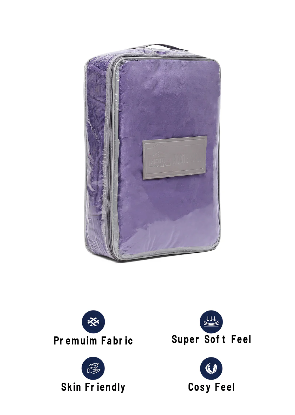 Solid Polyester Double Bed Blanket for AC Room - Image 8