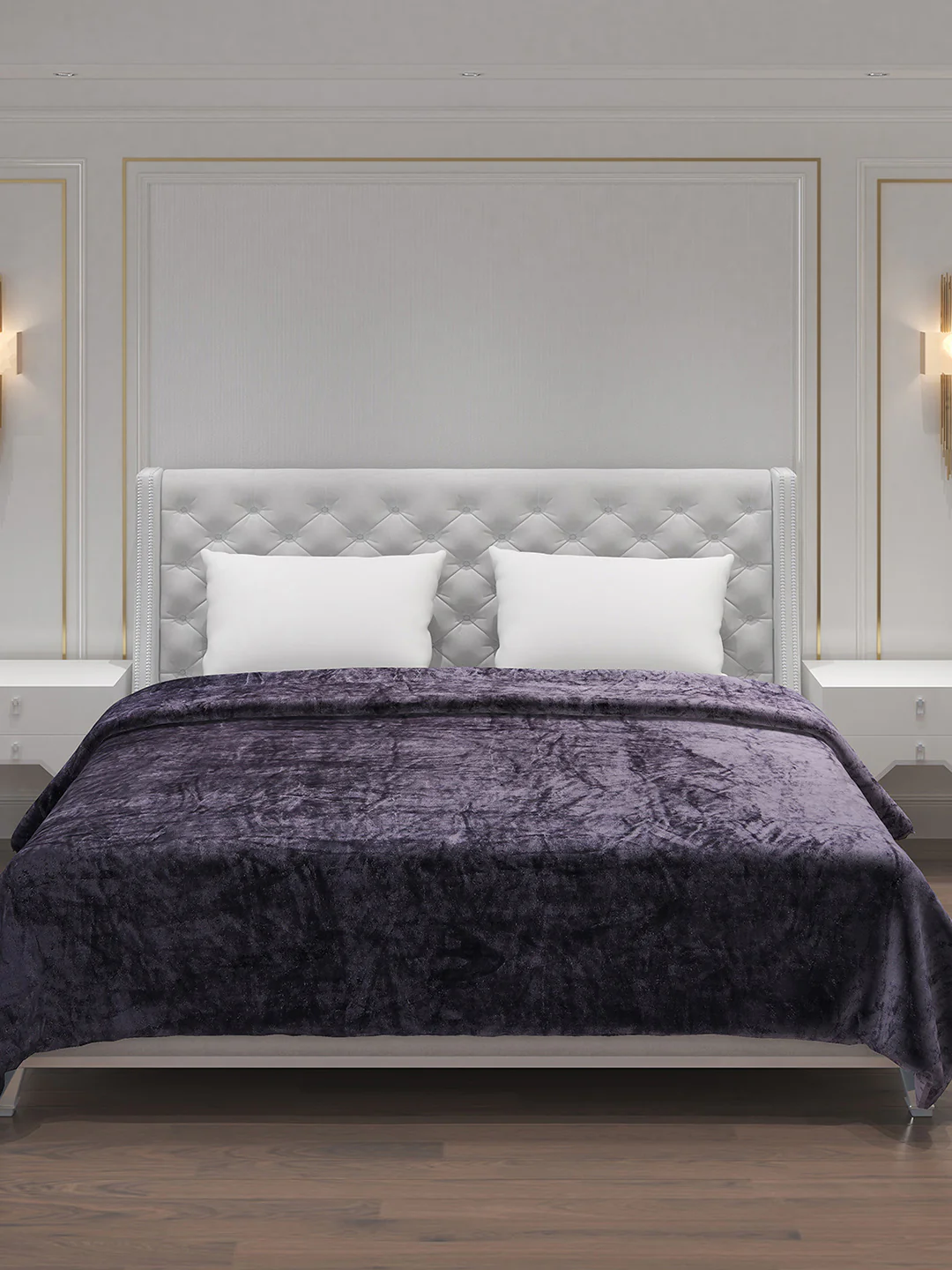 Solid Polyester Double Bed Blanket for AC Room - Image 3