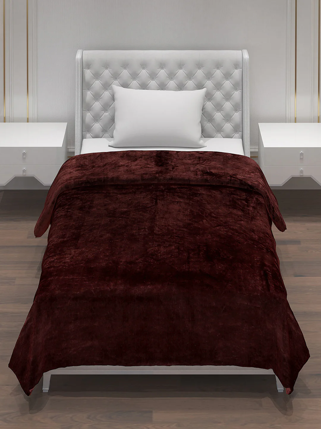 Solid Polyester Single Bed Blanket for AC Room - Image 2