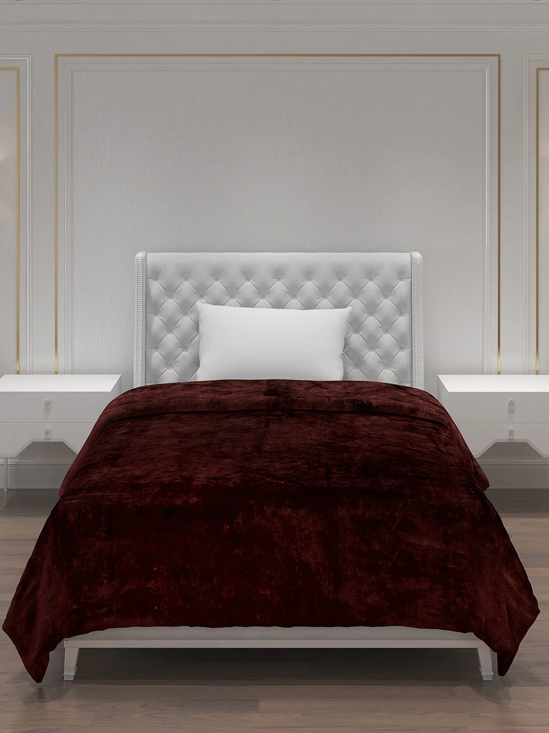 Solid Polyester Single Bed Blanket for AC Room - Image 3