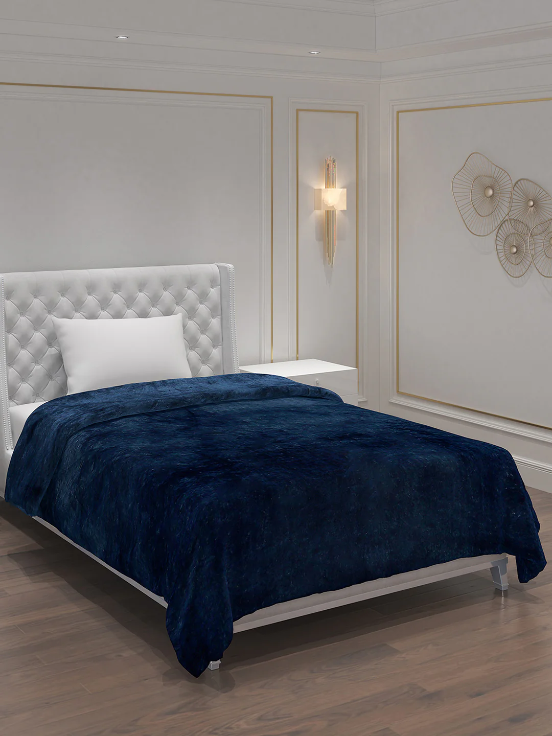 Solid Polyester Single Bed Blanket for AC Room