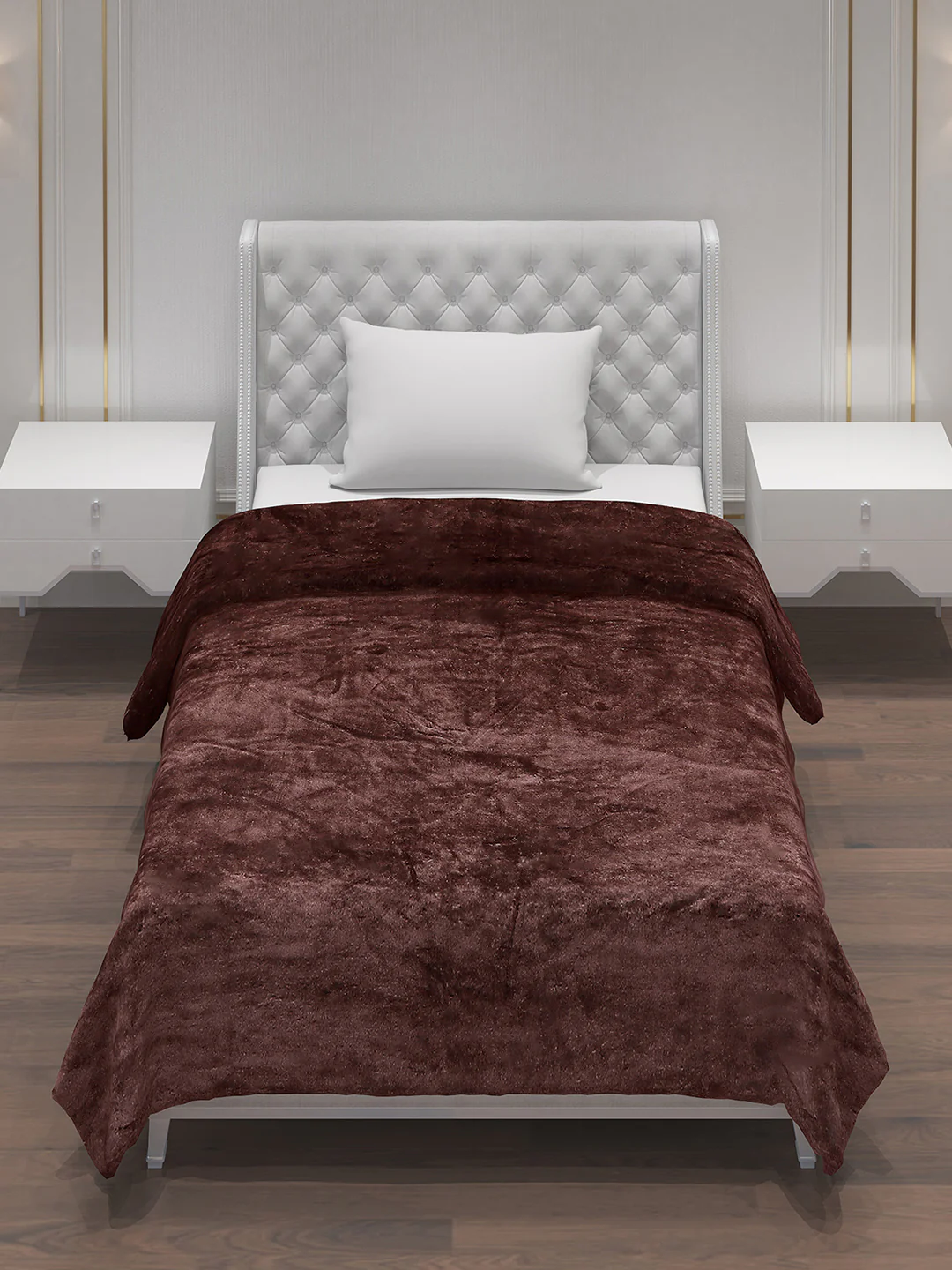 Solid Polyester Single Bed Blanket for AC Room - Image 2