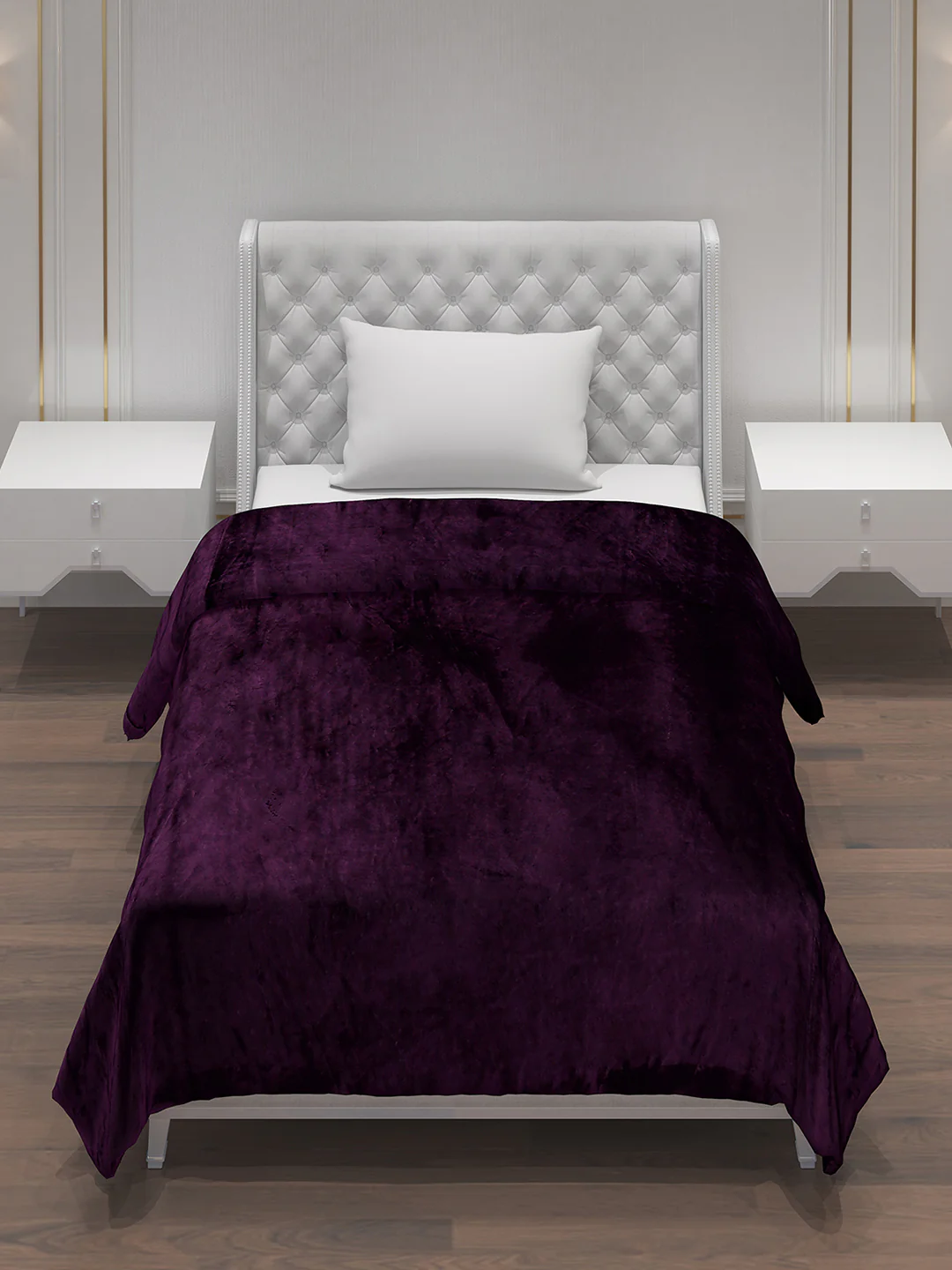 Solid Polyester Single Bed Blanket for AC Room - Image 2