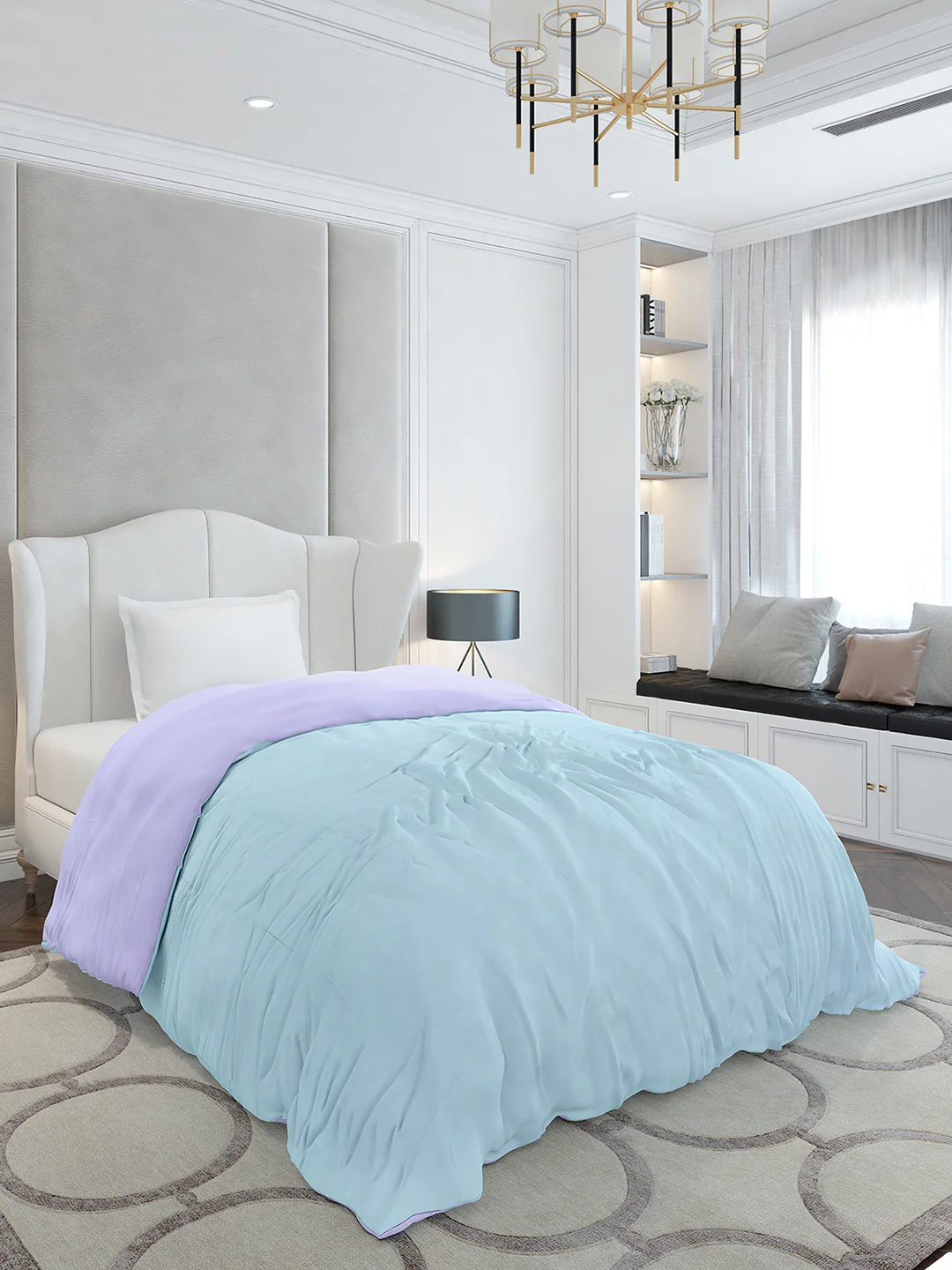 Solid Single Bed 110 GSM Comforter for AC Room - (Icefelgsb) - Image 4