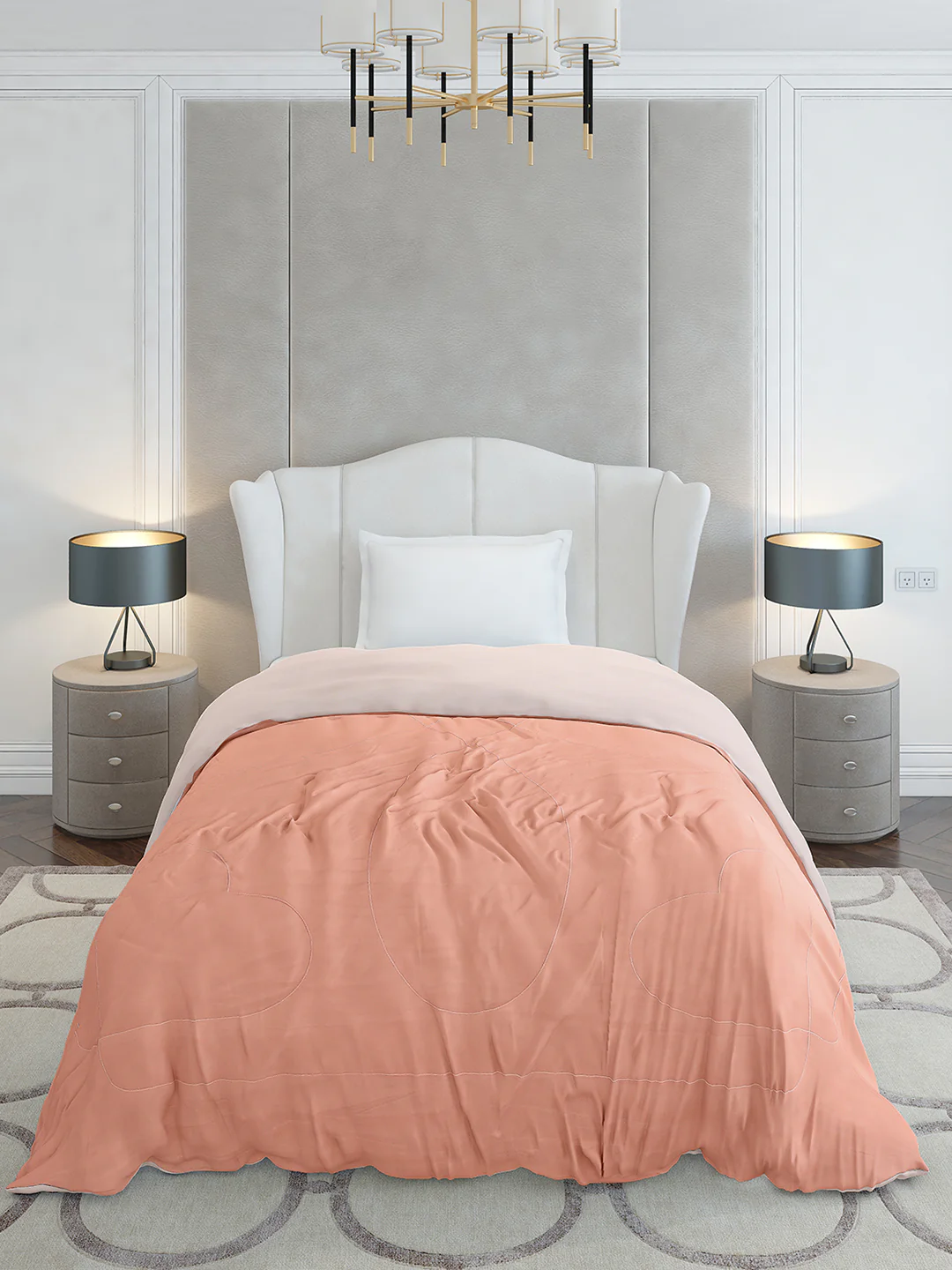 Solid Single Bed 110 GSM Comforter for AC Room - (Icefelgsb) - Image 2