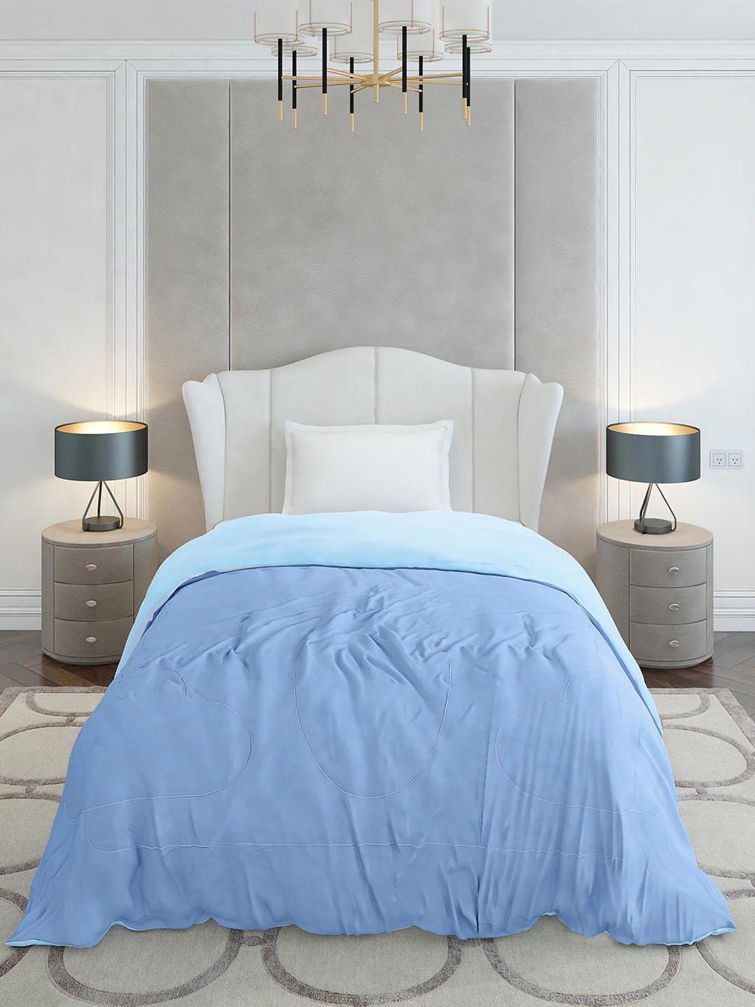 Solid Single Bed 110 GSM Comforter for AC Room - (Icefelgsb) - Image 2
