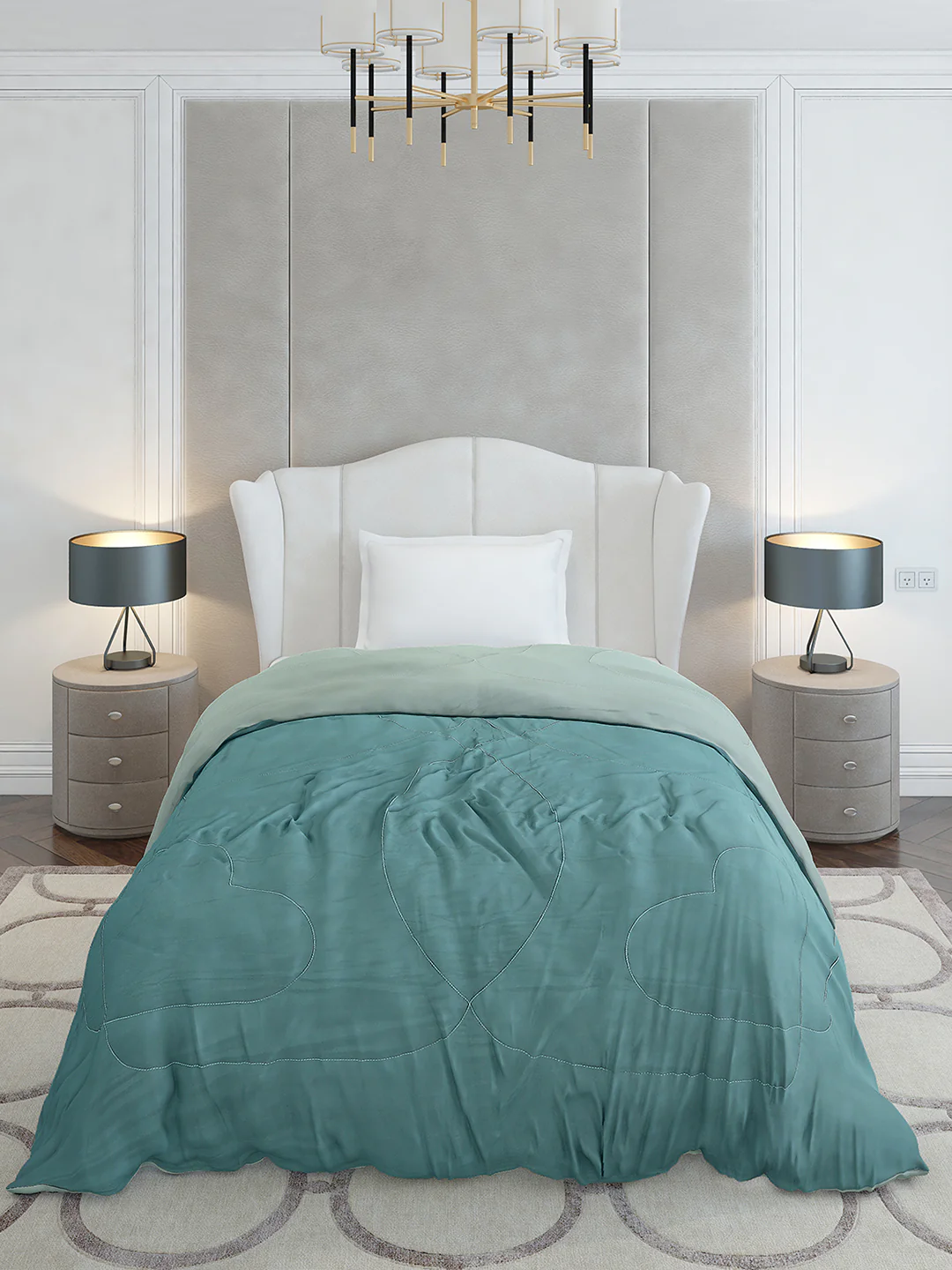 Solid Single Bed 110 GSM Comforter for AC Room - (Icefelgsb) - Image 2