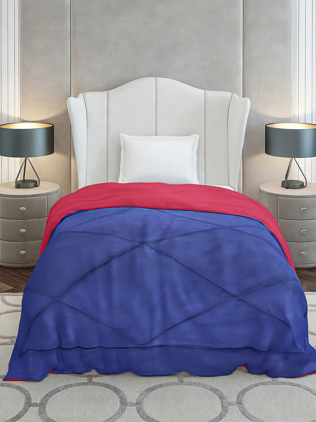 Solid Single Bed 210 GSM Comforter Ava for Mild Winter (Weight 0.9 kg) - Image 2