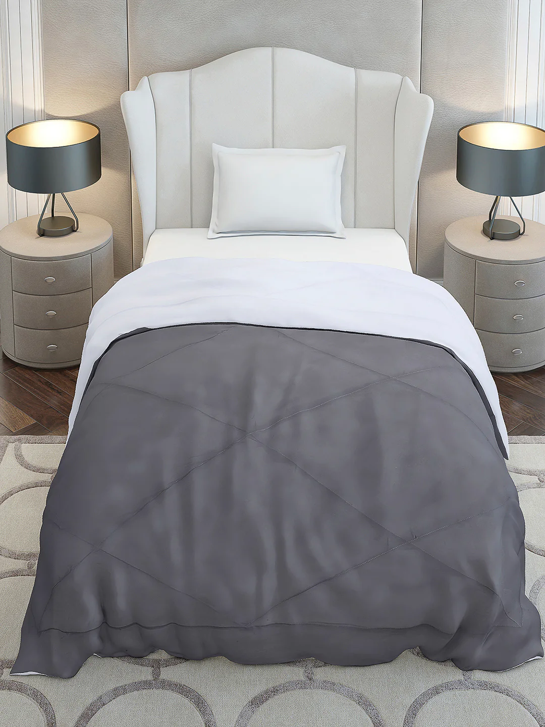 Solid Single Bed 210 GSM Comforter Ava for Mild Winter (Weight 0.9 kg) - Image 3