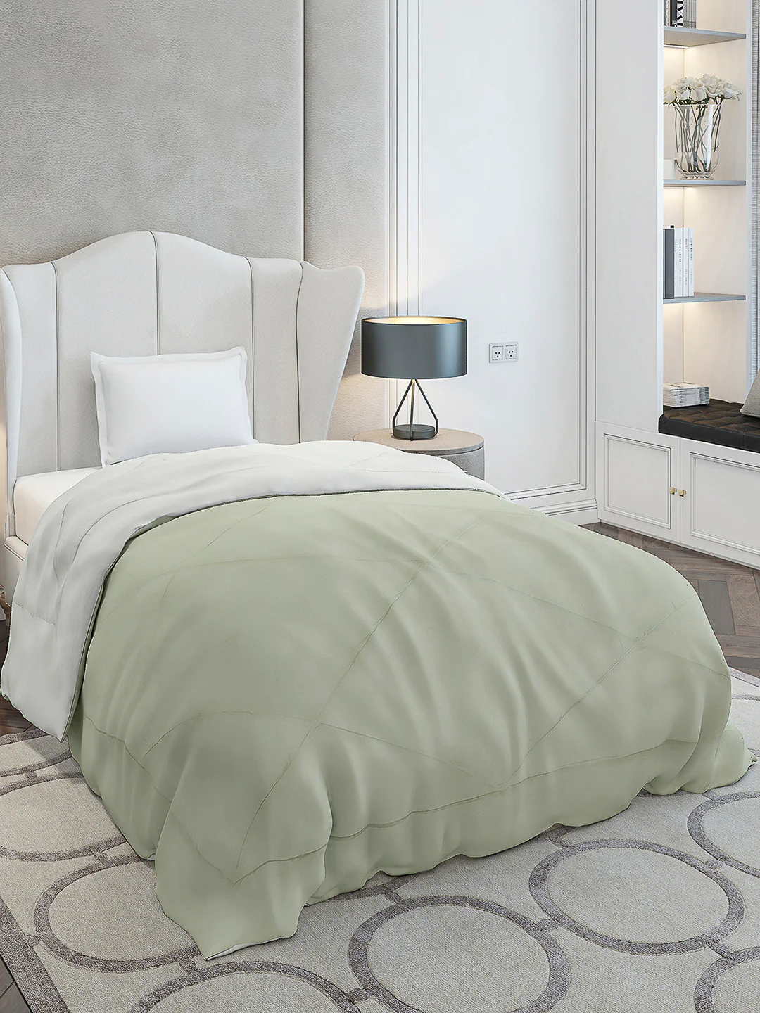 Solid Single Bed 210 GSM Comforter Ava for Mild Winter (Weight 0.9 kg) - Image 4