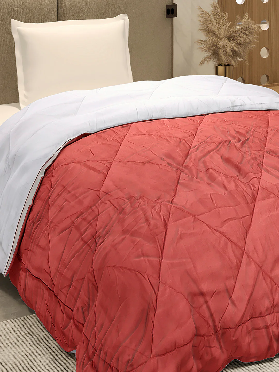 Solid Single Bed 3 Ply Comforter for AC Room - (Melange) - Image 6