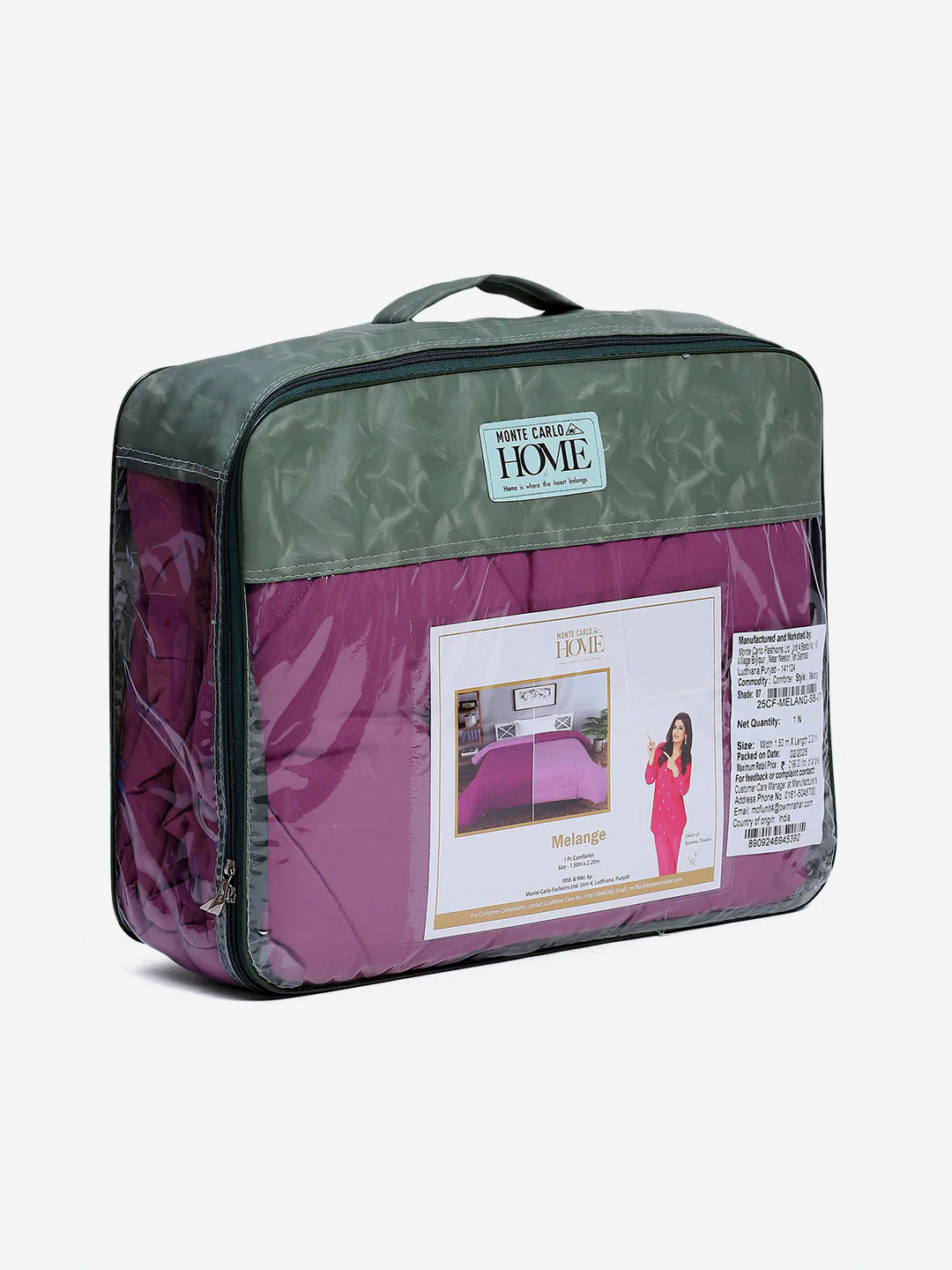 Solid Single Bed 3 Ply Comforter for AC Room - (Melange) - Image 11