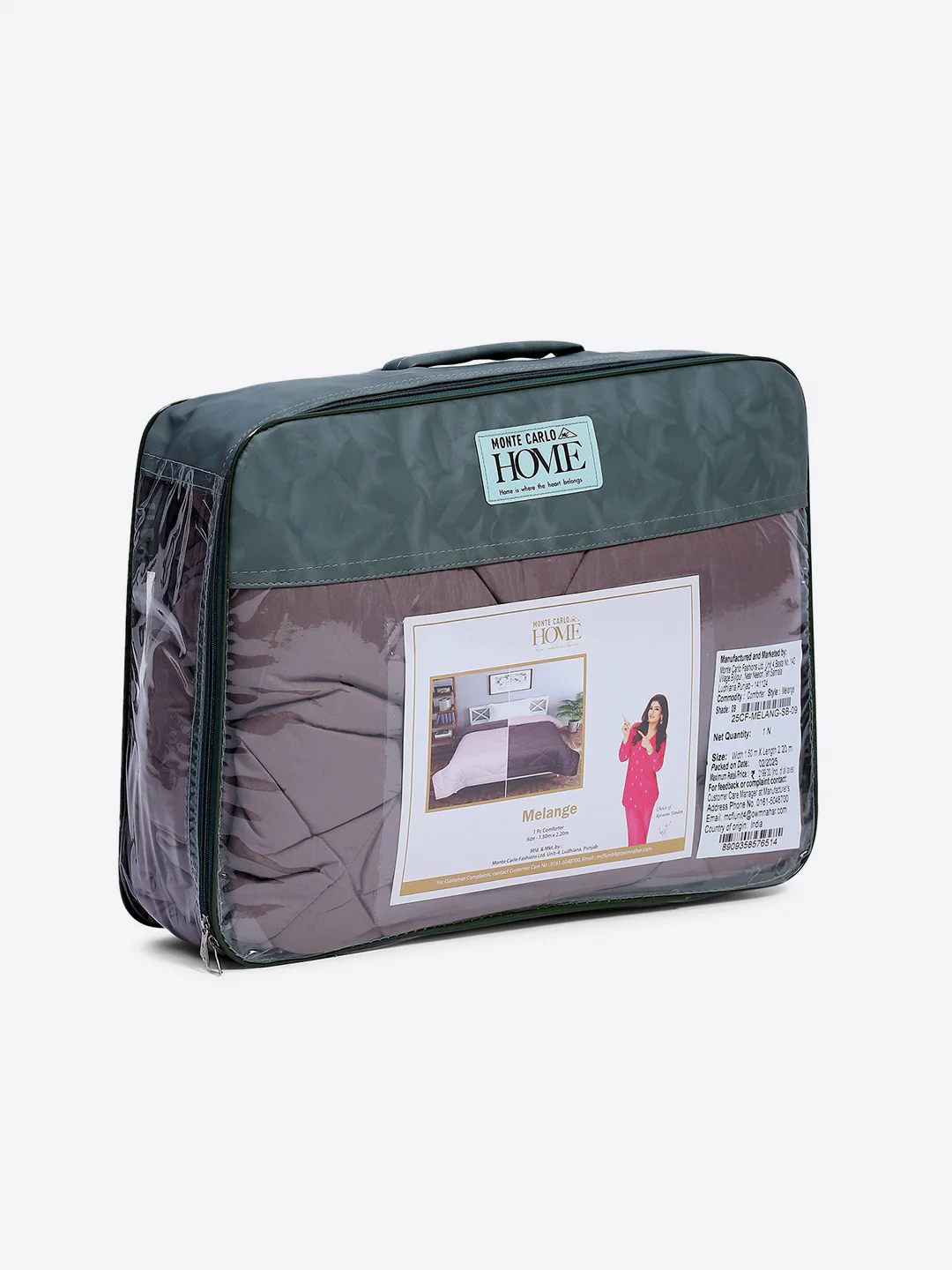 Solid Single Bed 3 Ply Comforter for AC Room - (Melange) - Image 11