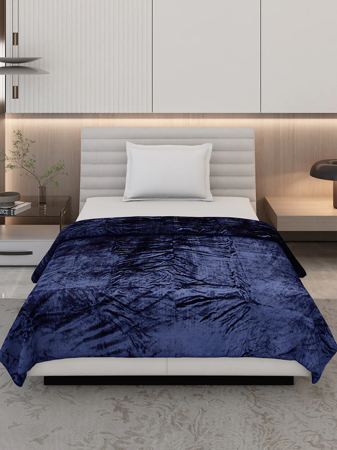 Solid Single Bed 300 GSM Blanket for AC Room - (Vivid) - Image 3