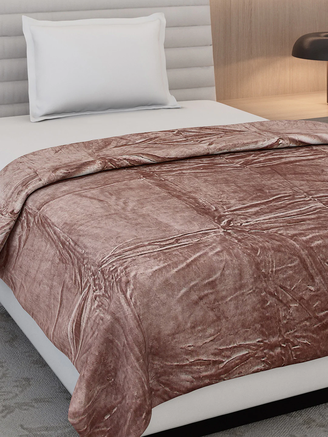Solid Single Bed 300 GSM Blanket for AC Room - (Vivid) - Image 4