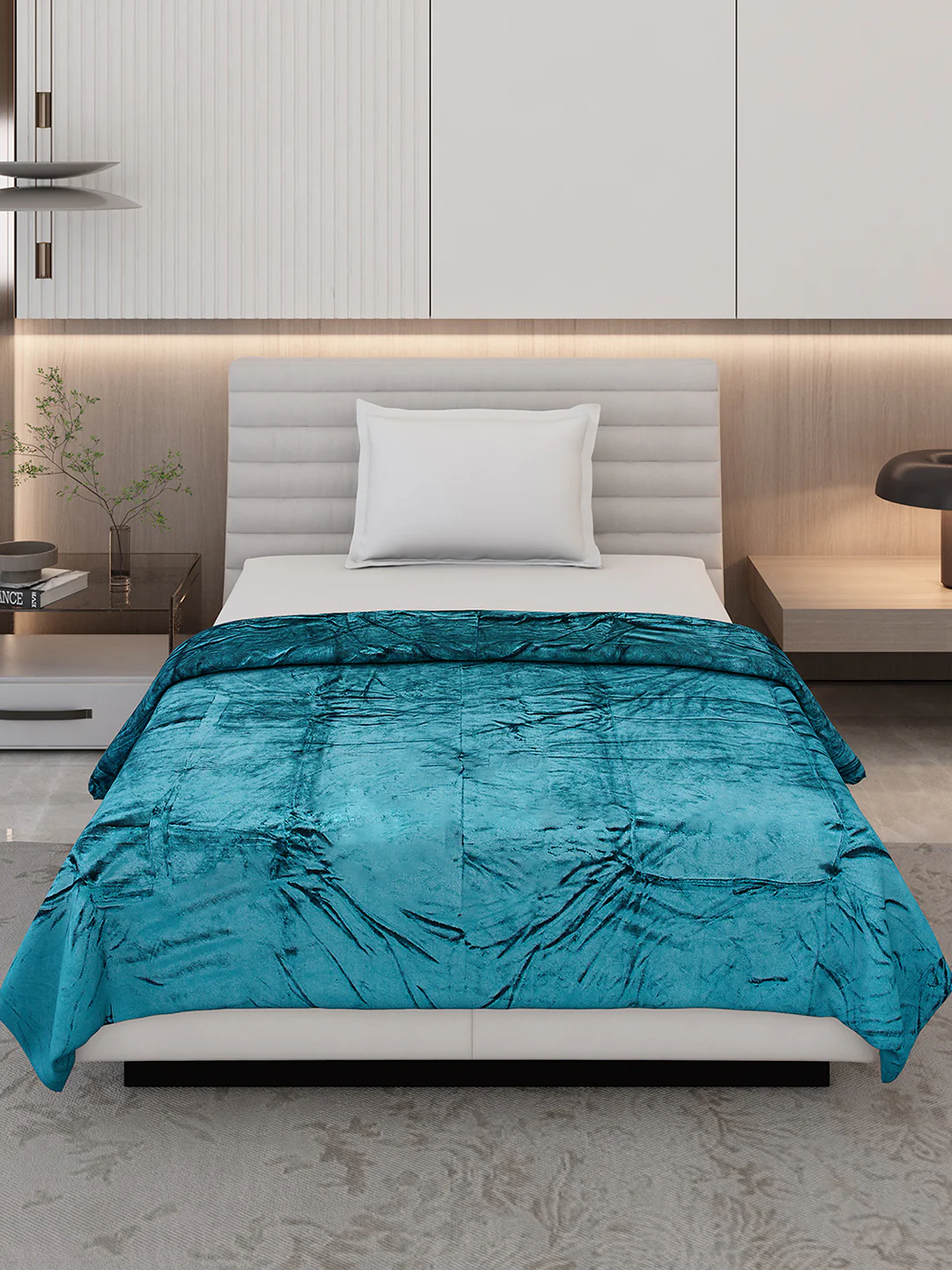 Solid Single Bed 300 GSM Blanket for AC Room - (Vivid) - Image 3