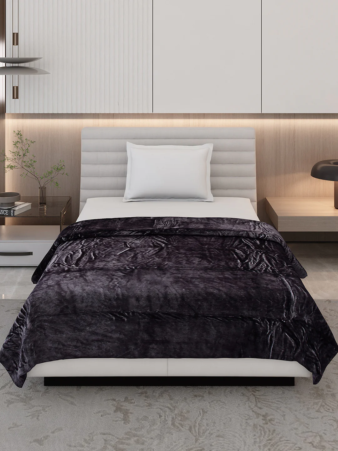 Solid Single Bed 300 GSM Blanket for AC Room - (Vivid) - Image 3