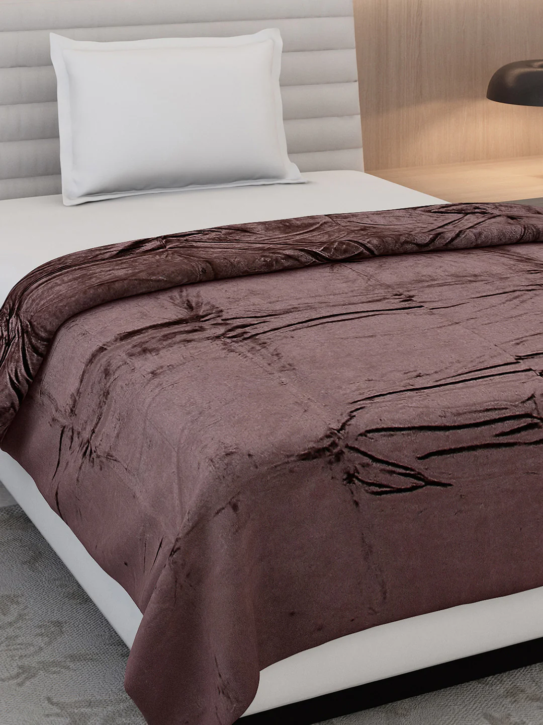 Solid Single Bed 300 GSM Blanket for AC Room - (Vivid) - Image 4