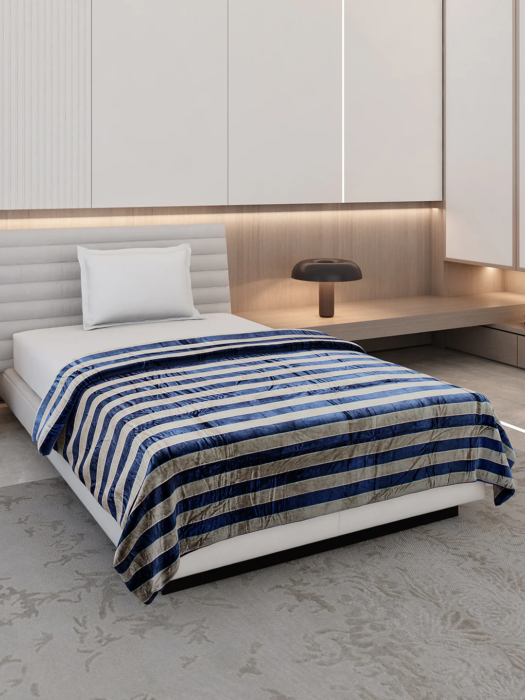 Striped Single Bed 300 GSM Blanket for AC Room - (Tribal)