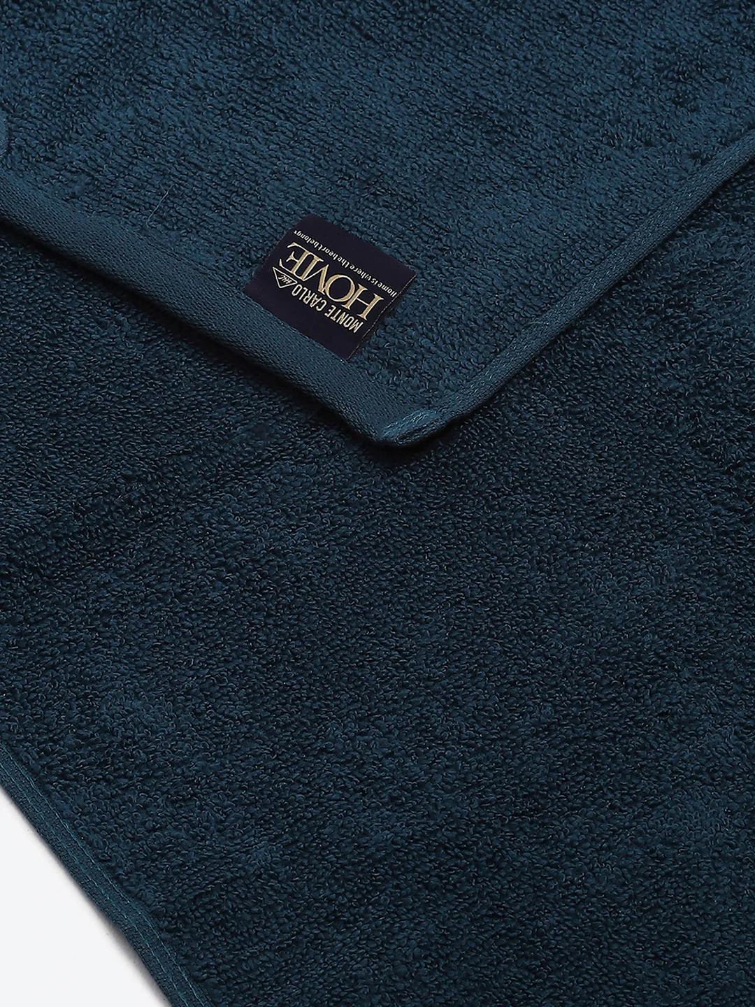 Teal Blue Cotton Solid 350 GSM Hand Towel (Pack of 2) - Image 3