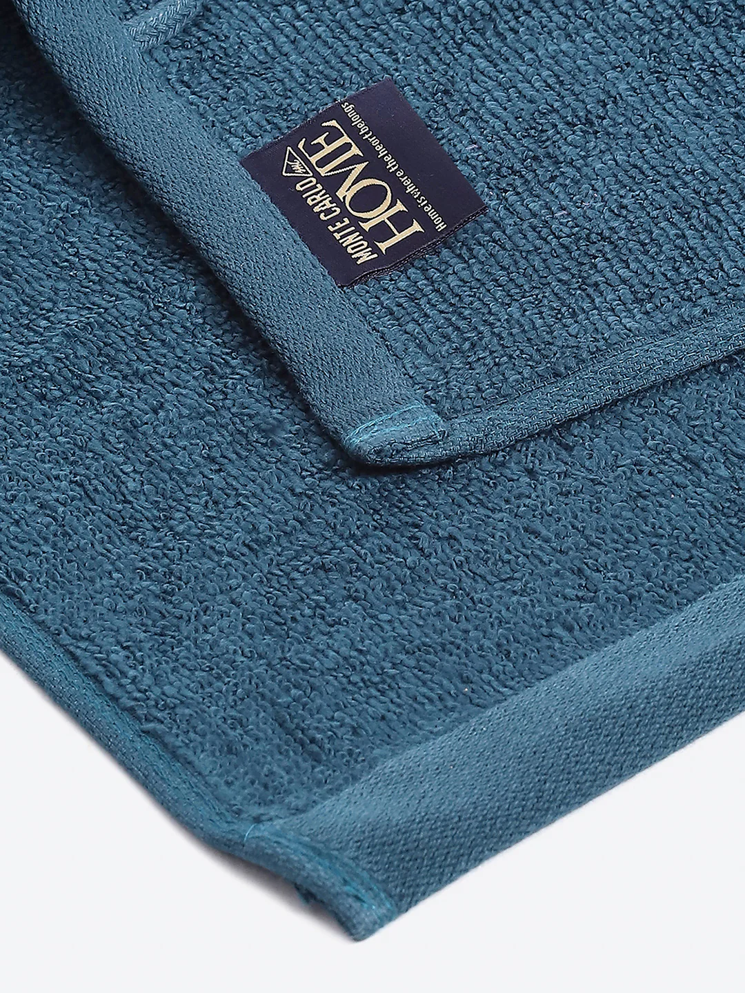 Teal Blue Cotton Solid 600 GSM Face Towel (Pack of 4) - Image 3