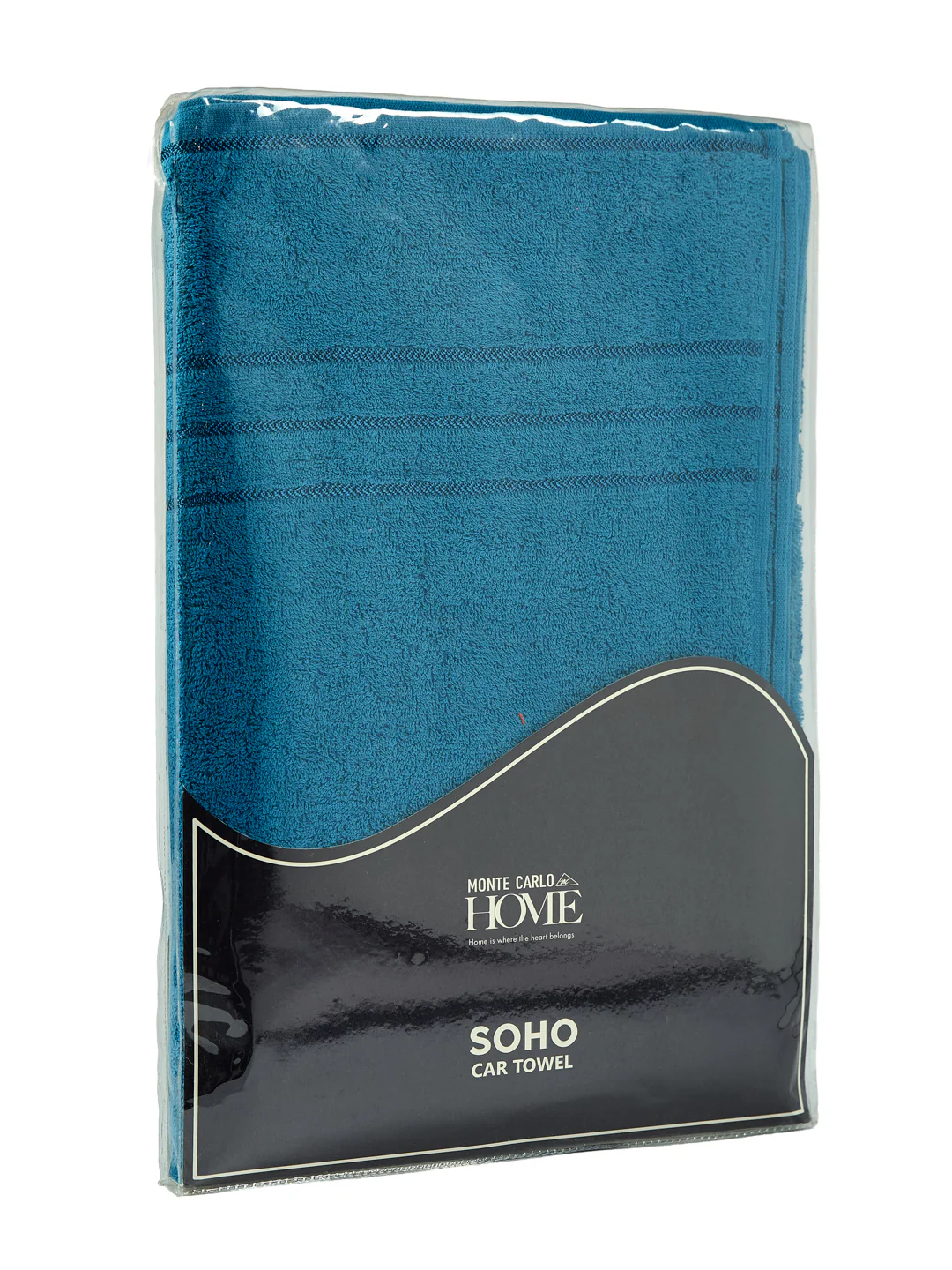 Teal Blue Pure Cotton Solid 340 GSM Car Towel 1 Piece (Soho Collection) - Image 8