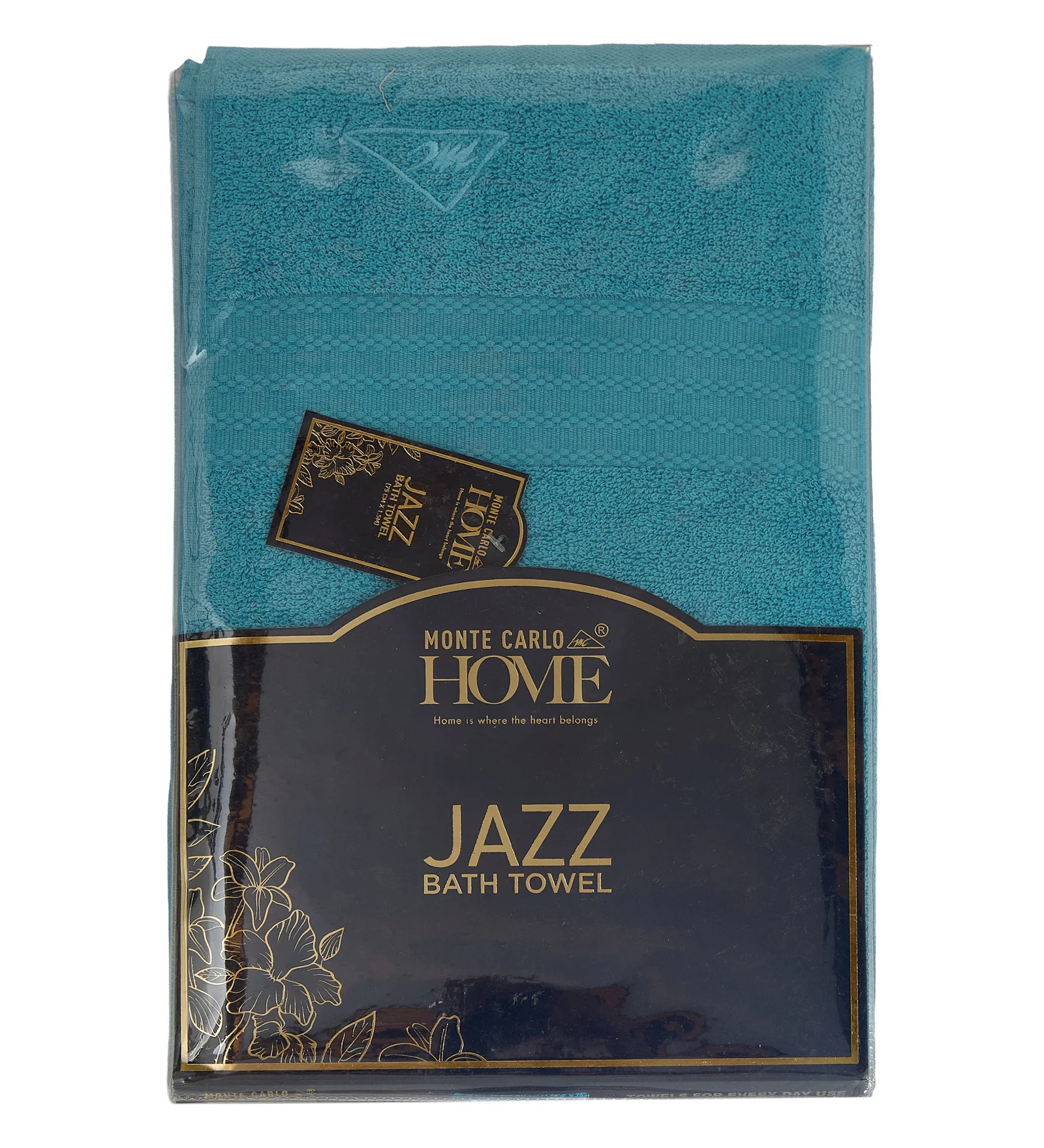 Teal Blue Pure Cotton Solid 380 GSM Bath Towel 1 Piece (Jazz Collection) - Image 9