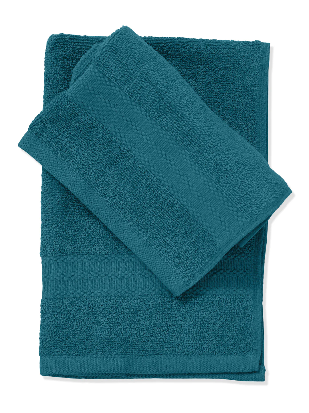 Teal Blue Pure Cotton Solid 380 GSM Hand Towel 2 Pc Set (Jazz Collection) - Image 5