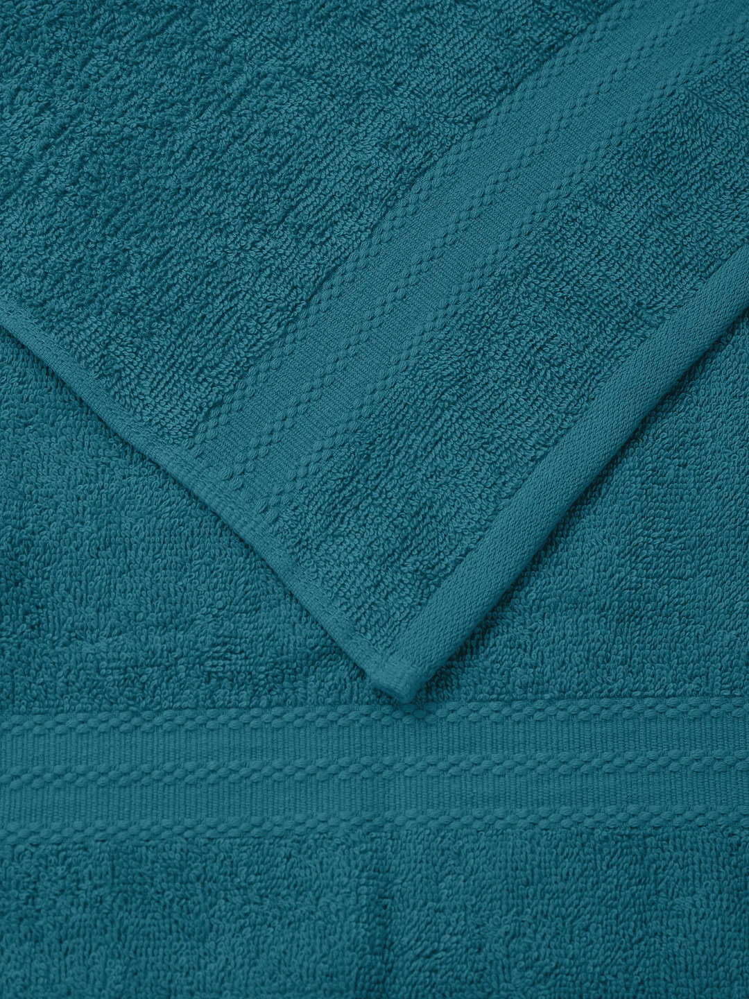 Teal Blue Pure Cotton Solid 380 GSM Hand Towel 2 Pc Set (Jazz Collection) - Image 9