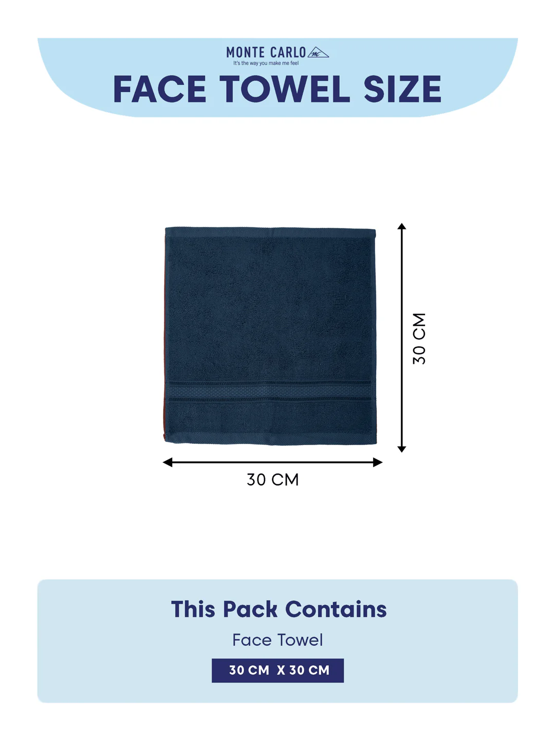 Teal Blue Pure Cotton Solid 400 GSM Face Towel 4 Pc Set (Jasper Collection) - Image 7