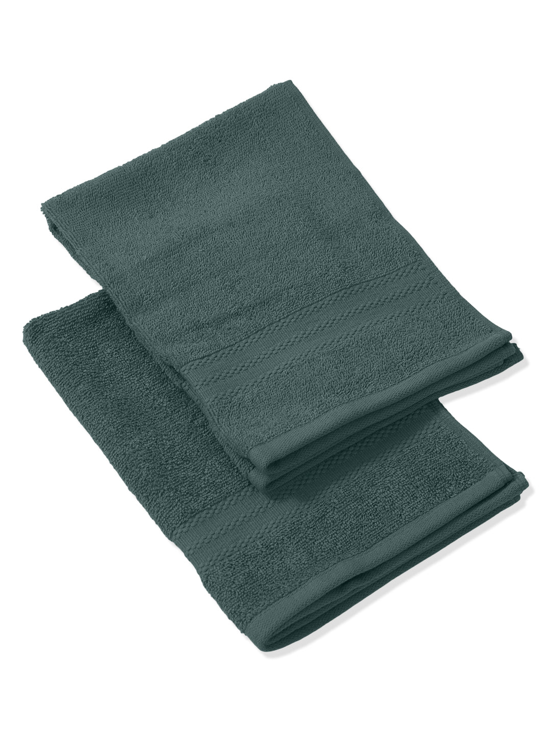Turquoise Blue Pure Cotton Solid 380 GSM Hand Towel 2 Pc Set (Jazz Collection) - Image 6