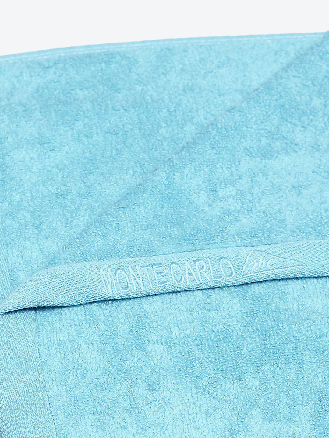 Turquoise Blue Solid Pure Cotton 350 GSM Bath Towel (Oslo) - Image 3