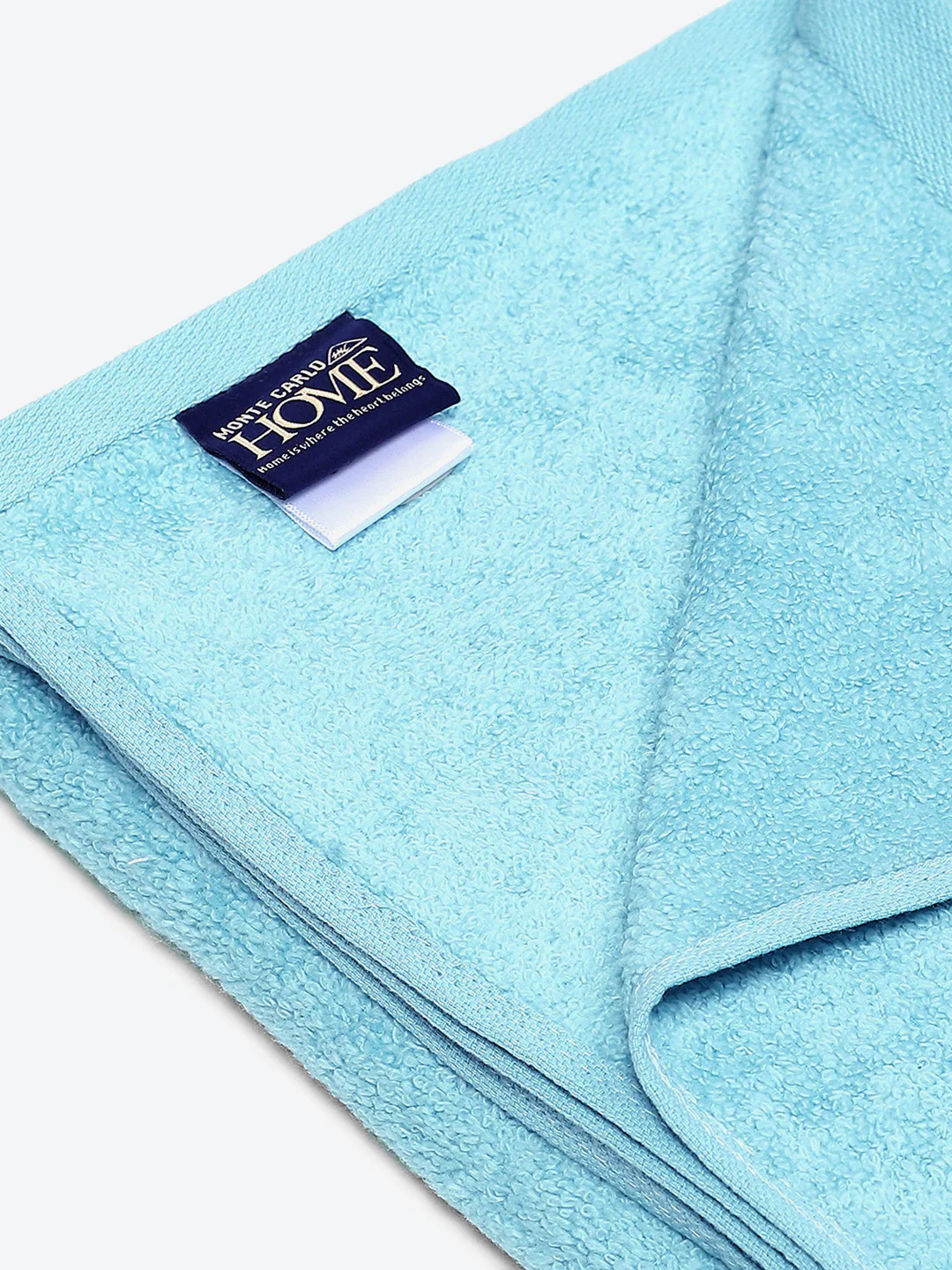 Turquoise Blue Solid Pure Cotton 350 GSM Bath Towel (Oslo) - Image 4