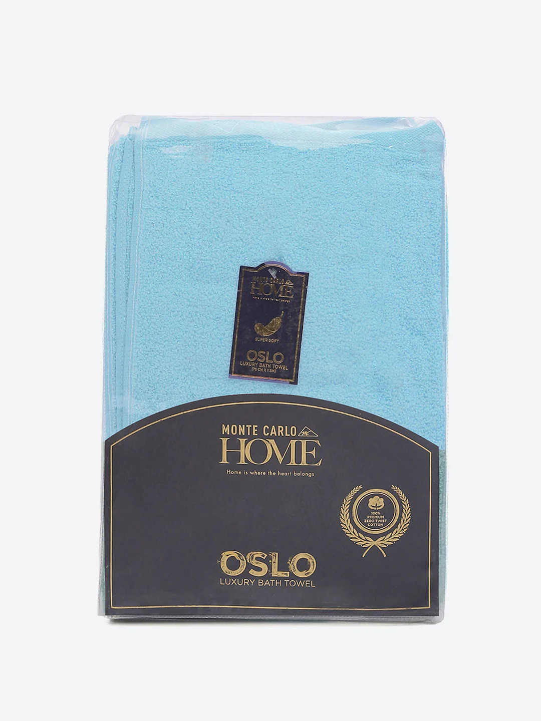 Turquoise Blue Solid Pure Cotton 350 GSM Bath Towel (Oslo) - Image 5