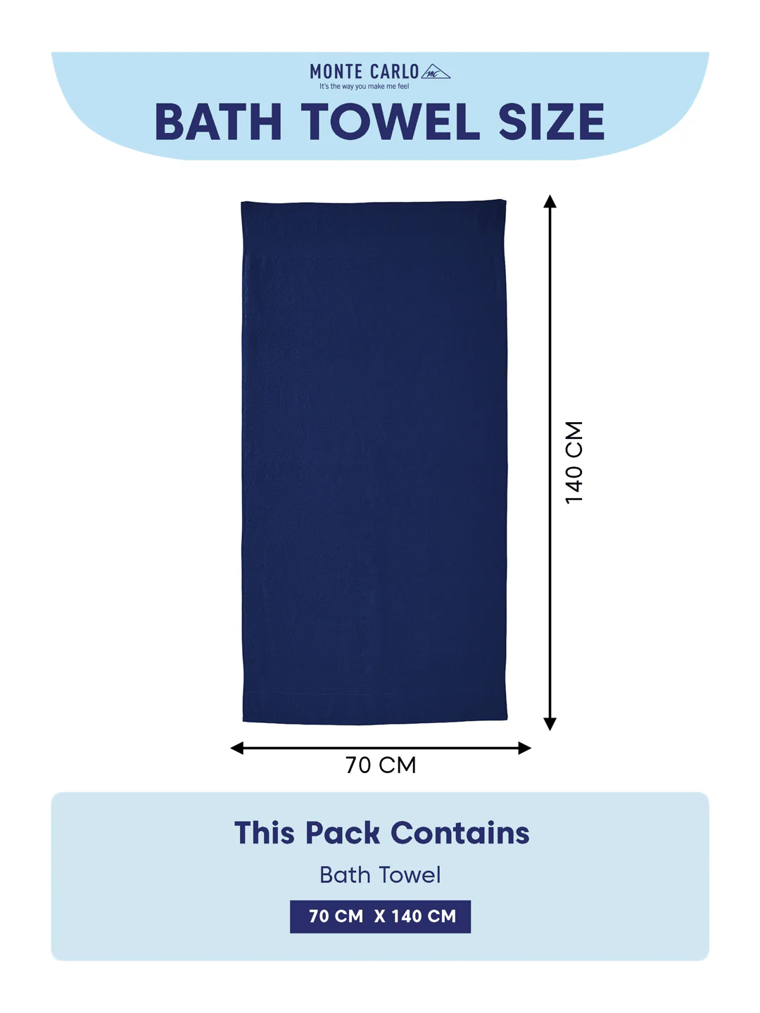 Twilight Blue 100% Cotton Solid 380 GSM Bath Towel Super Charm 3 Pc Set Gifting Box Pack - Image 10