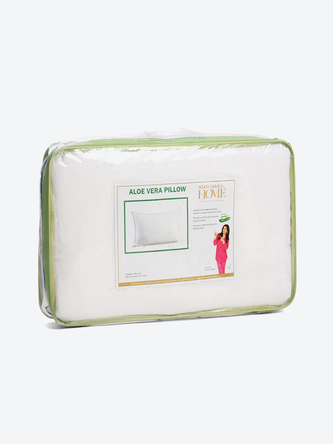 White Aloe Vera Gel Imported Fabric Pillow - PVC Pack - Image 5