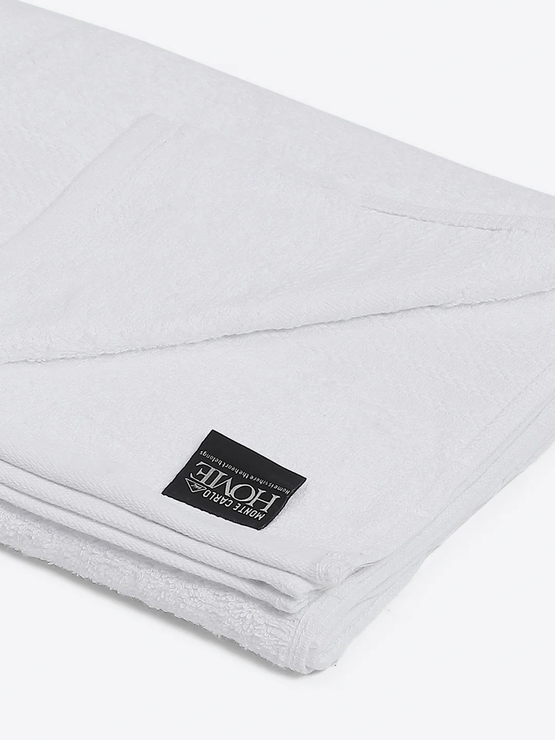 White Cotton Solid 400 GSM Bath Towel (Jazz) - Image 3