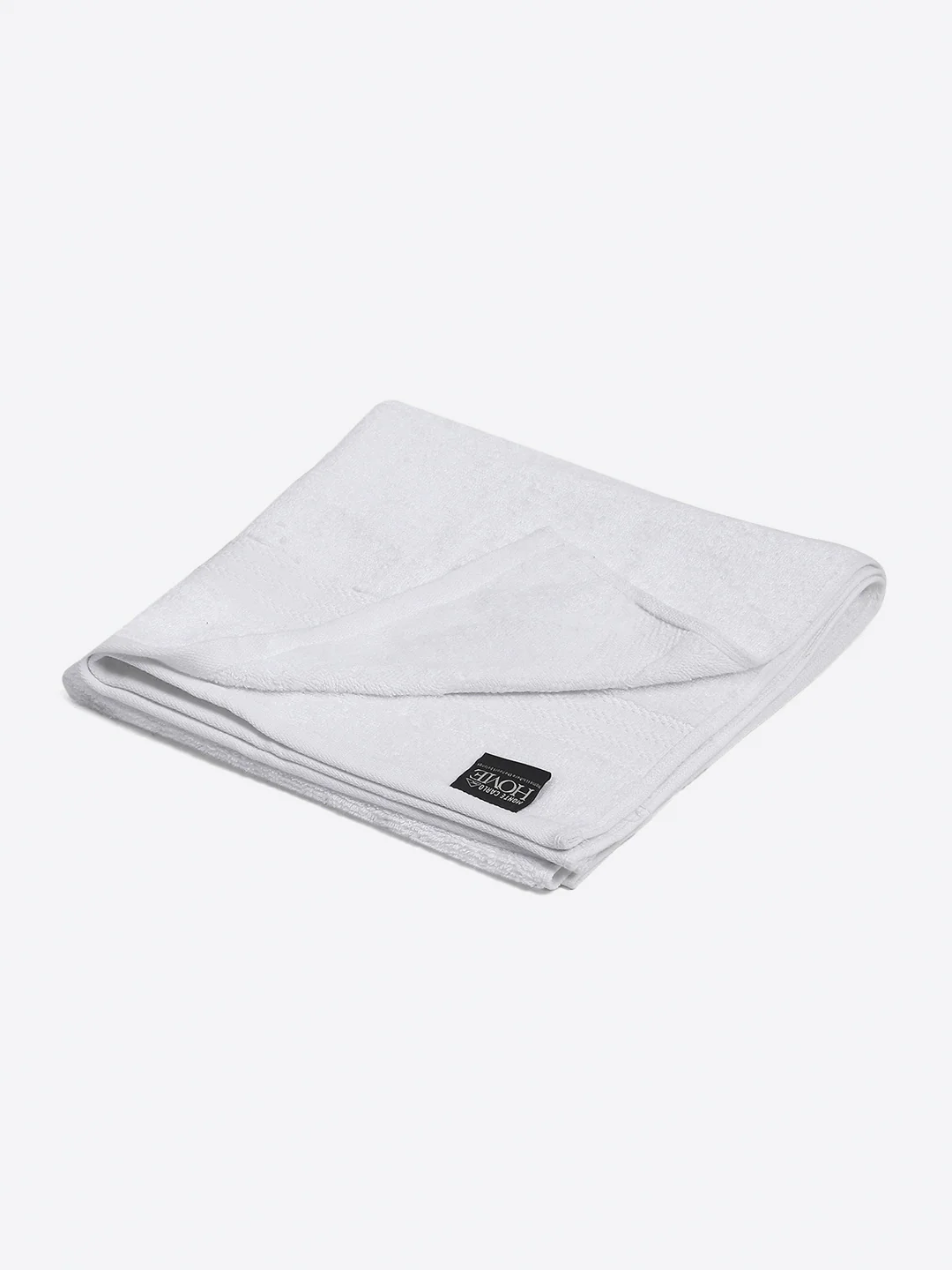 White Cotton Solid 400 GSM Bath Towel (Jazz) - Image 2