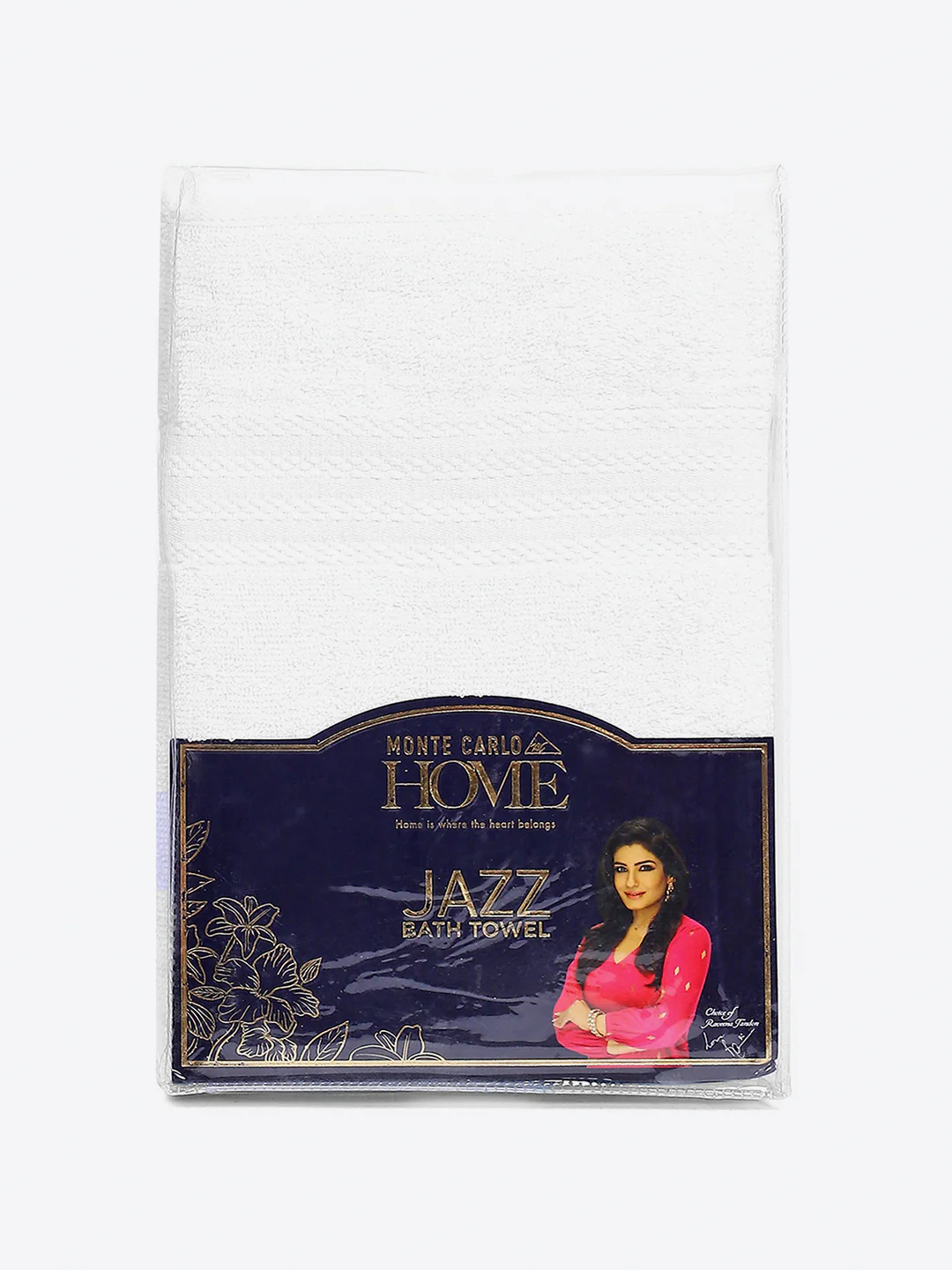 White Cotton Solid 400 GSM Bath Towel (Jazz) - Image 5