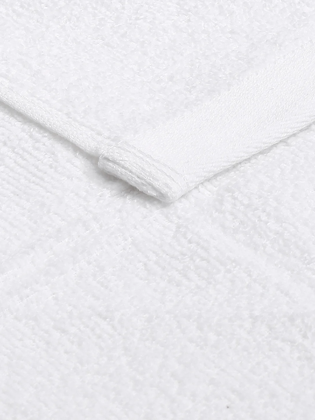 White Cotton Solid 600 GSM Face Towel (Pack of 4) - Image 4