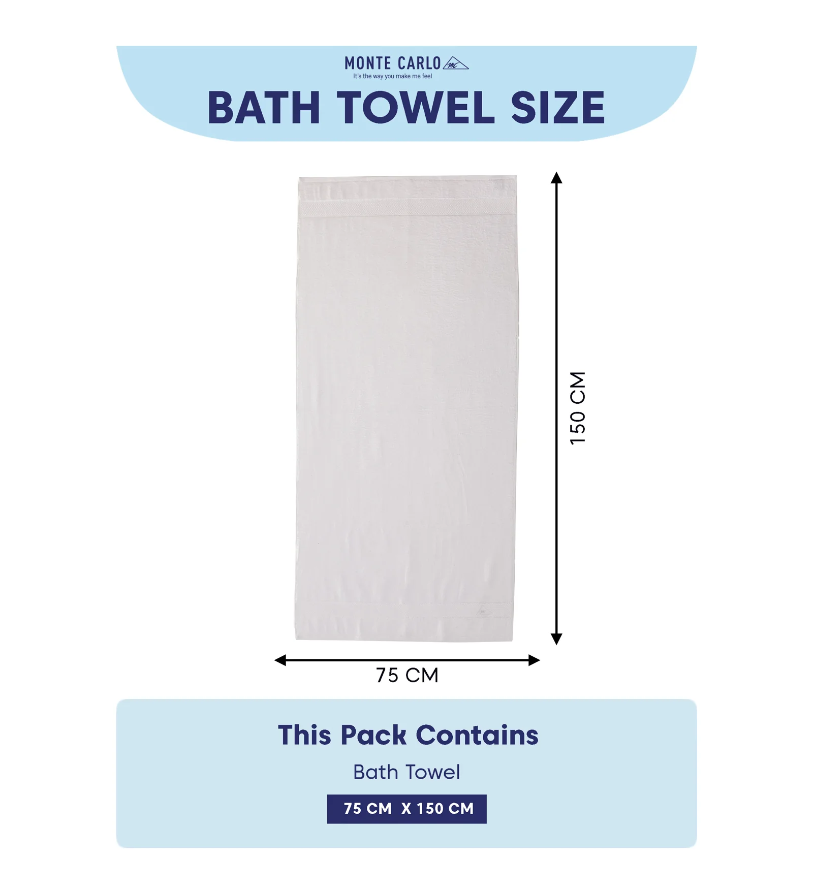 White Pure Cotton Solid 450 GSM Bath Towel 1 Piece (Oasis Collection) - Image 8