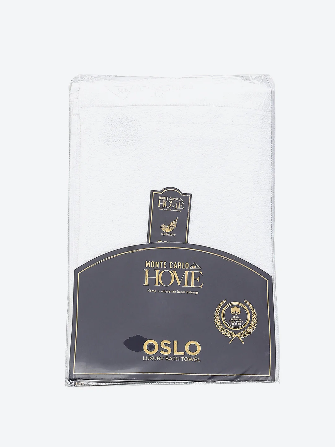White Solid Pure Cotton 350 GSM Bath Towel (Oslo) - Image 5